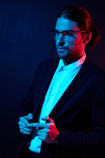 Leadership coaching neon portrait