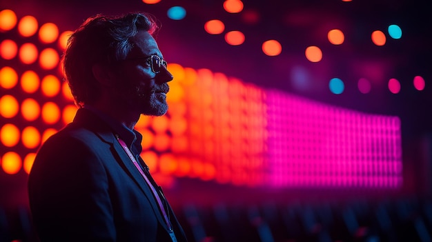 Client testimonial neon